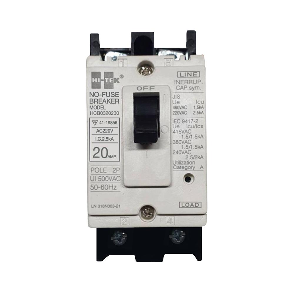 เซอร์กิตเบรกเกอร์ 2 โพล 1 เฟส HI-TEK  HT32-CP 20 แอมป์