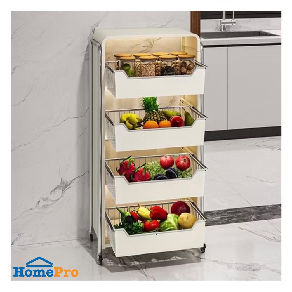 ชั้นวางของ 4 ชั้น มีล้อ KECH RITZY 53.2x30x108 ซม.