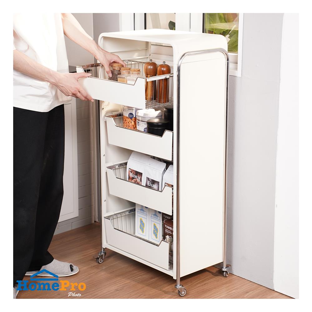 ชั้นวางของ 4 ชั้น มีล้อ KECH RITZY 53.2x30x108 ซม.