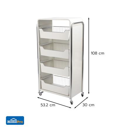ชั้นวางของ 4 ชั้น มีล้อ KECH RITZY 53.2x30x108 ซม._9