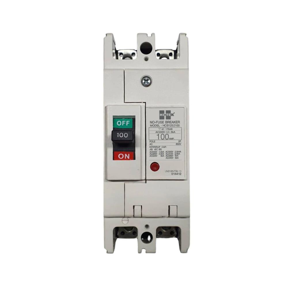 เซอร์กิตเบรกเกอร์ 2 โพล 1 เฟส HI-TEK HT125-CP 100 แอมป์