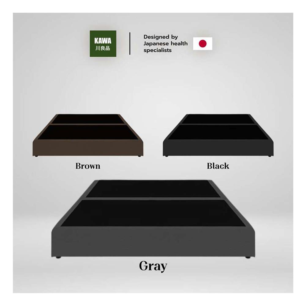 ที่นอน 6 ฟุต KAWA OITA SHI พร้อมฐานเตียง JUNKO สีเทา