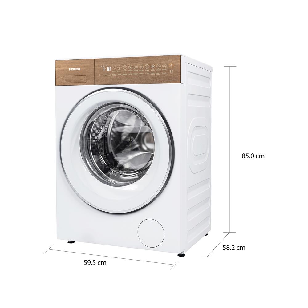 เครื่องซักผ้าฝาหน้า TOSHIBA TW-T37BZP115MWT 10.5 กก. 1400RPM อินเวอร์เตอร์ สีขาว