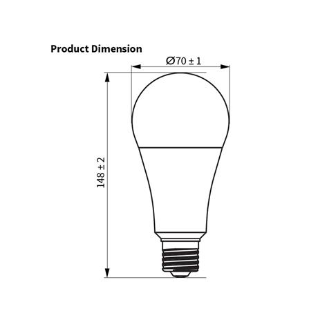 หลอด LED TOSHIBA A70 PREMIUM 13 วัตต์ DAYLIGHT E27_1