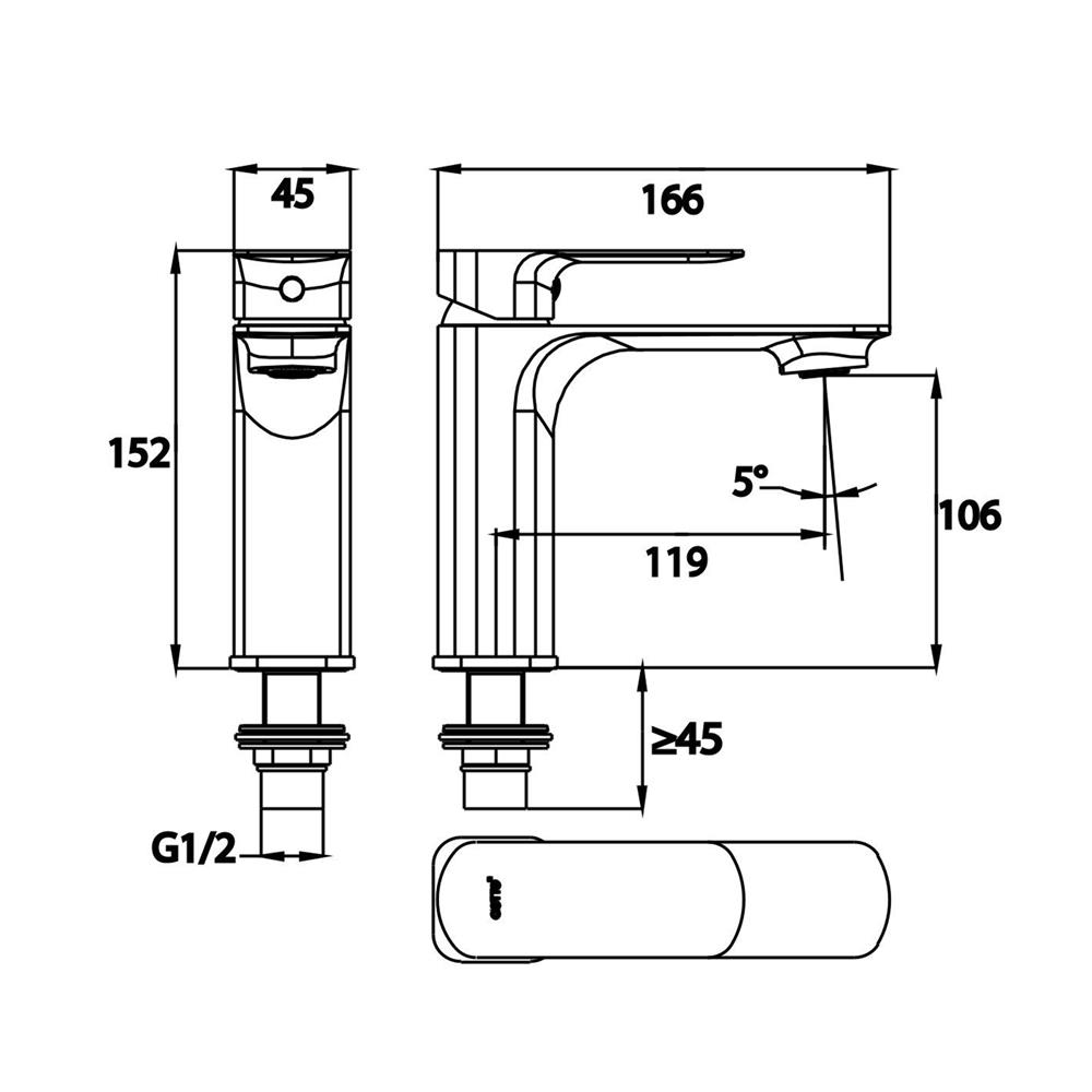 ก๊อกอ่างล้างหน้าเดี่ยวเคาน์เตอร์ COTTO CT1281AGG(HM)