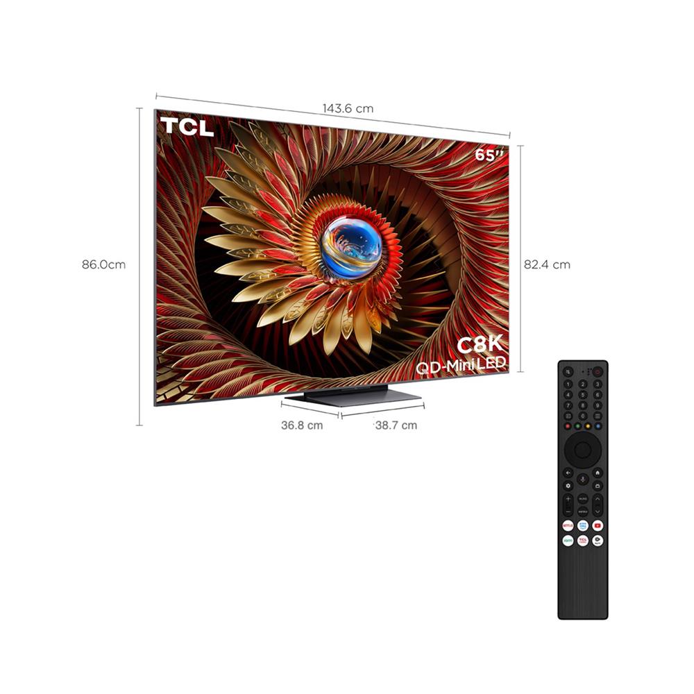 ทีวีคิวดี มินิแอลอีดี 65 นิ้ว TCL (4K, QD MINI-LED, GOOGLE TV) 65C8K