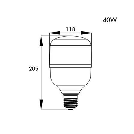 หลอด LED LUMAX HIGH WATT V2 40 วัตต์ DAYLIGHT E27_5