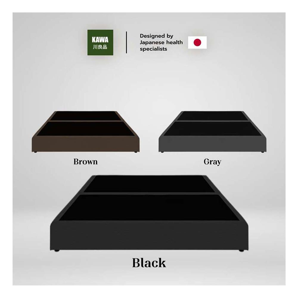 ที่นอน 3.5 ฟุต KAWA OITA SHI พร้อมฐานเตียง JUNKO สีดำ