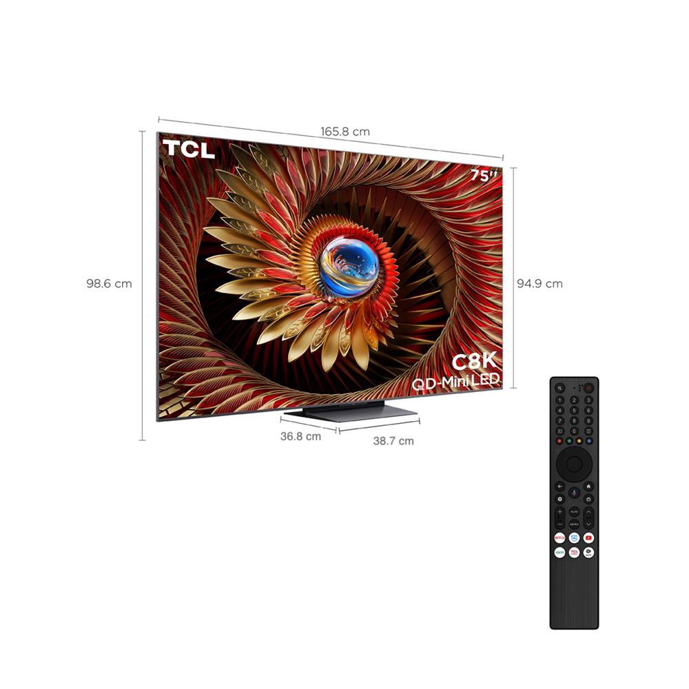 ทีวีคิวดี มินิแอลอีดี 75 นิ้ว TCL (4K, QD MINI-LED, GOOGLE TV) 75C8K