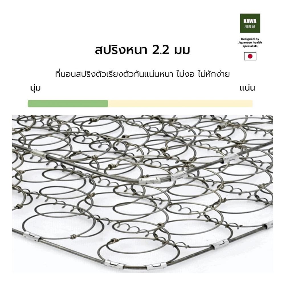 ที่นอน 3.5 ฟุต KAWA OITA SHI พร้อมฐานเตียง JUNKO สีเทา