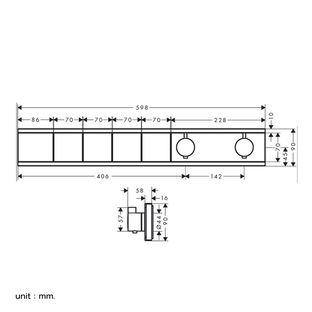 วาล์วฝักบัว 3 ทาง HANSGROHE HG15382700