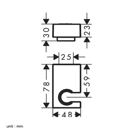 ขอแขวนฝักบัว HANSGROHE HG28387700 สีขาว_1