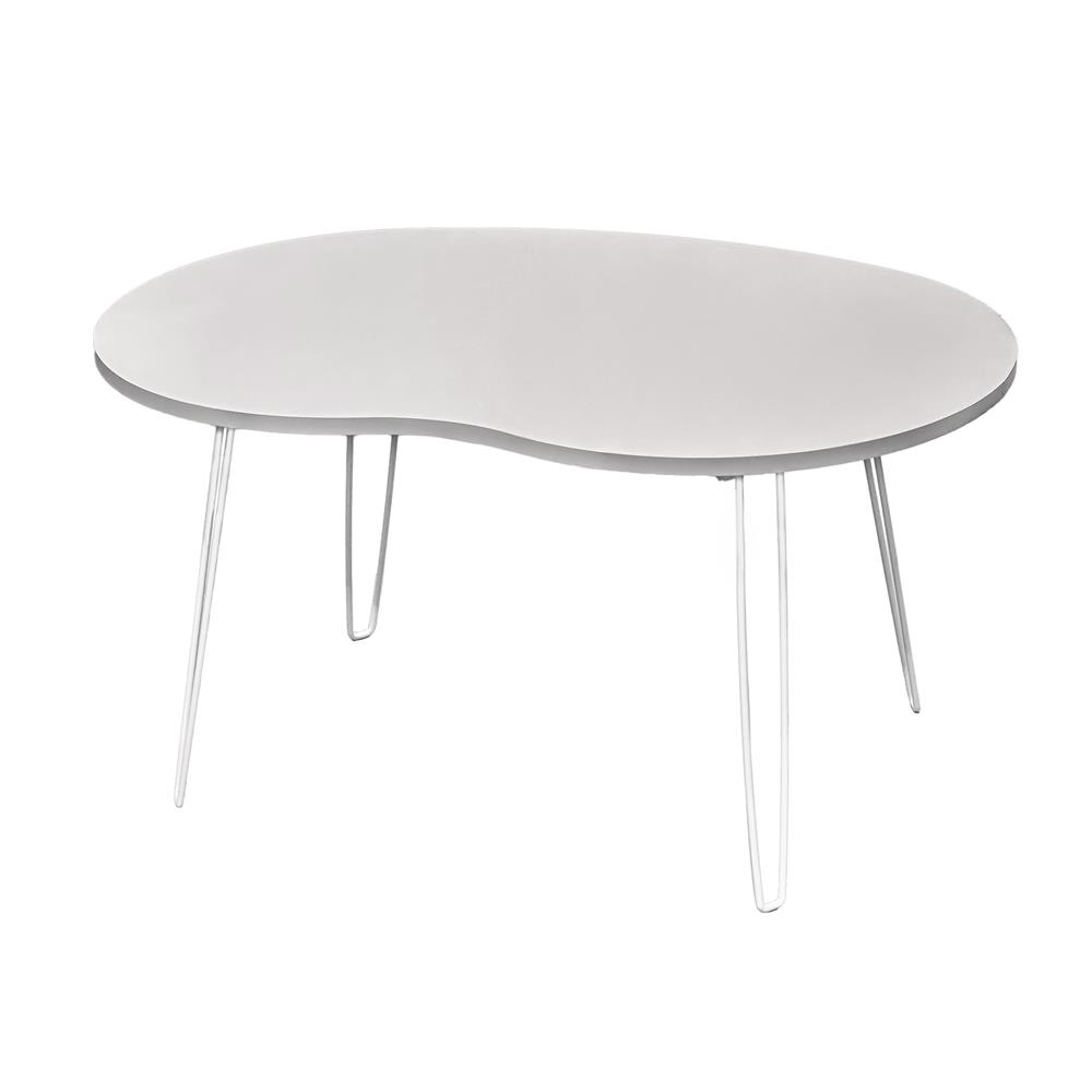 โต๊ะญี่ปุ่นทรงรี FURDINI PEANUT 80 ซม. สีเทาอ่อน