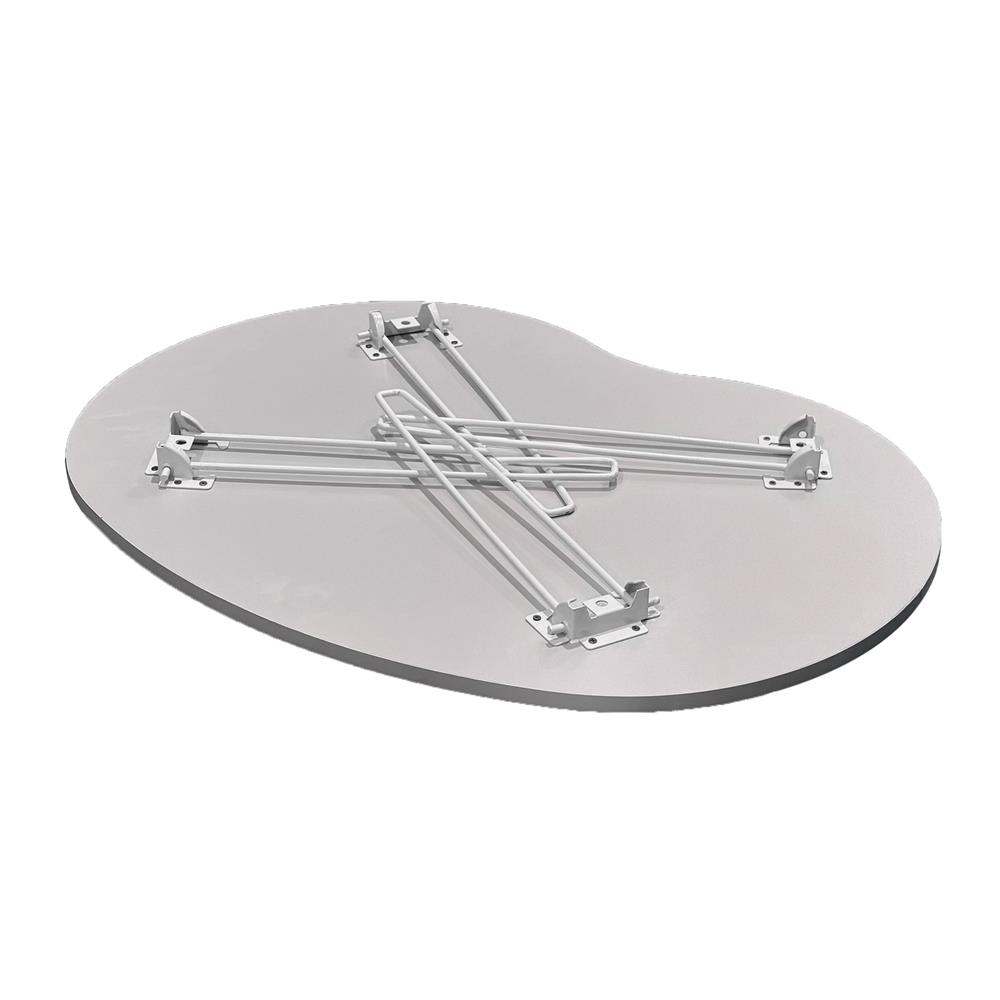 โต๊ะญี่ปุ่นทรงรี FURDINI PEANUT 80 ซม. สีเทาอ่อน