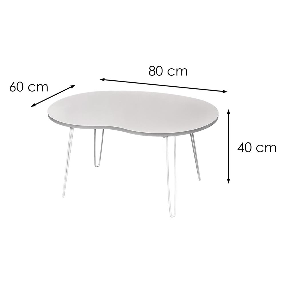 โต๊ะญี่ปุ่นทรงรี FURDINI PEANUT 80 ซม. สีเทาอ่อน