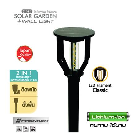 ไฟทางเดิน SOLAR SHINING S-GDN04B-SL 10 วัตต์ วอร์มไวท์ สีดำ_8