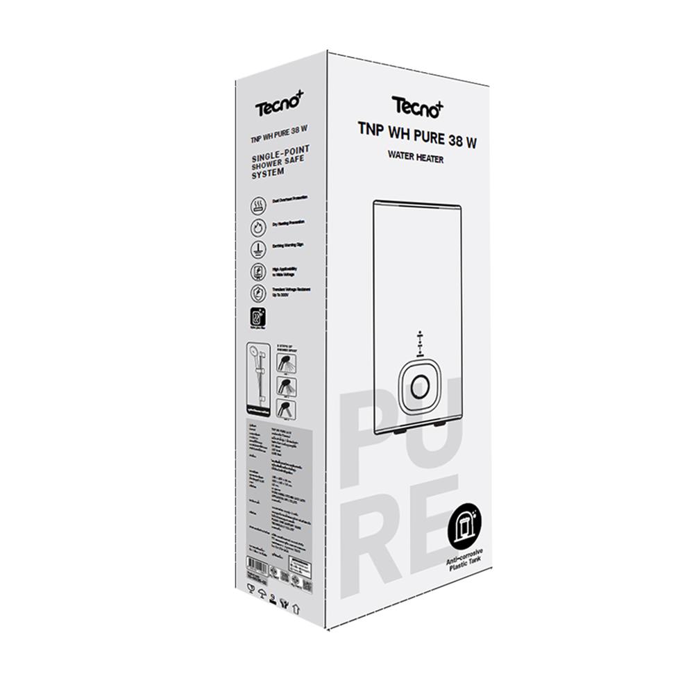 เครื่องทำน้ำอุ่น TECNOPLUS PURE 3800 วัตต์ สีขาว