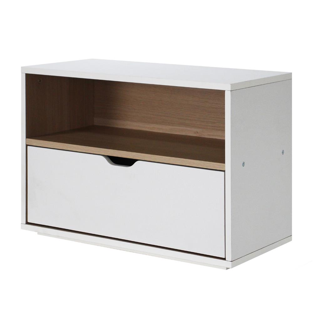 ตู้ข้างเตียง LUVORA SHIFTEX04WH 60 ซม. สีขาว/โอ๊ค