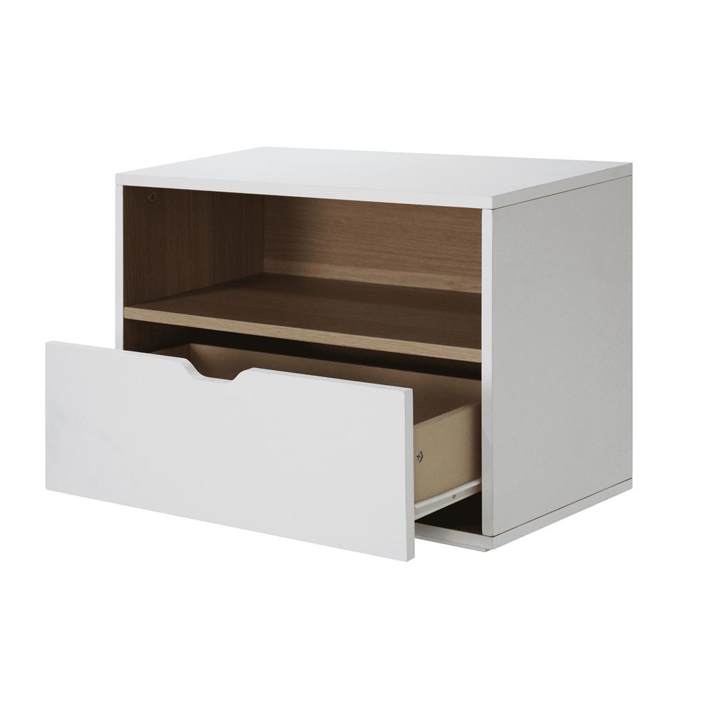 ตู้ข้างเตียง LUVORA SHIFTEX04WH 60 ซม. สีขาว/โอ๊ค