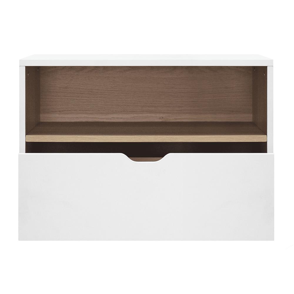 ตู้ข้างเตียง LUVORA SHIFTEX04WH 60 ซม. สีขาว/โอ๊ค