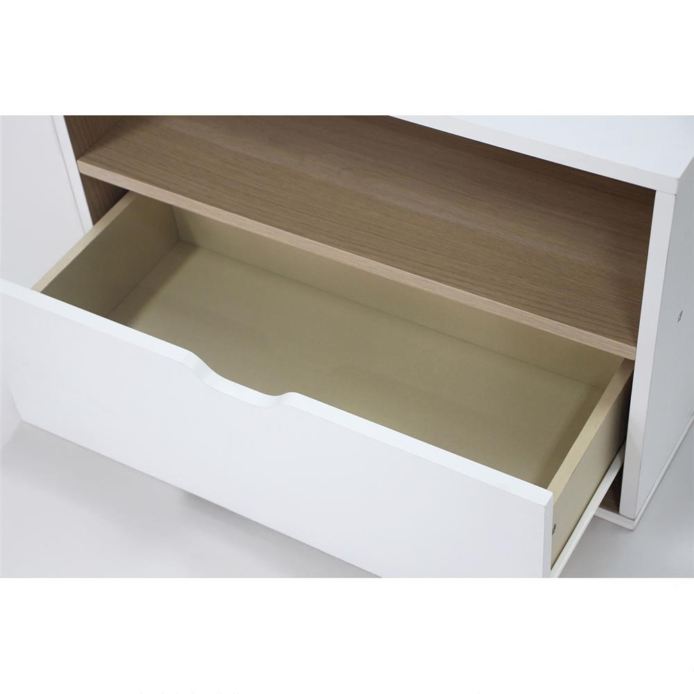 ตู้ข้างเตียง LUVORA SHIFTEX04WH 60 ซม. สีขาว/โอ๊ค