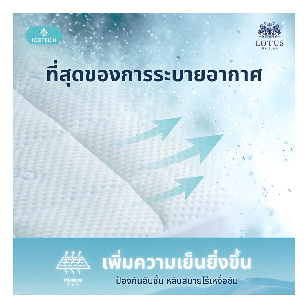ผ้ารองกันเปื้อน QUEEN SIZE LOTUS ICETECH สี WHITE