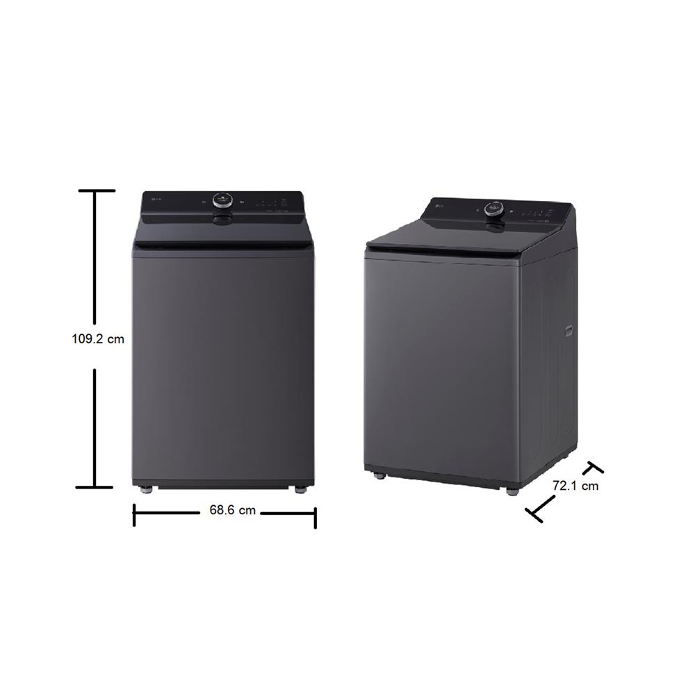 เครื่องซักผ้าฝาบน LG TX2725AT9G 25 กก. 900 RPM อินเวอร์เตอร์ สีดำ