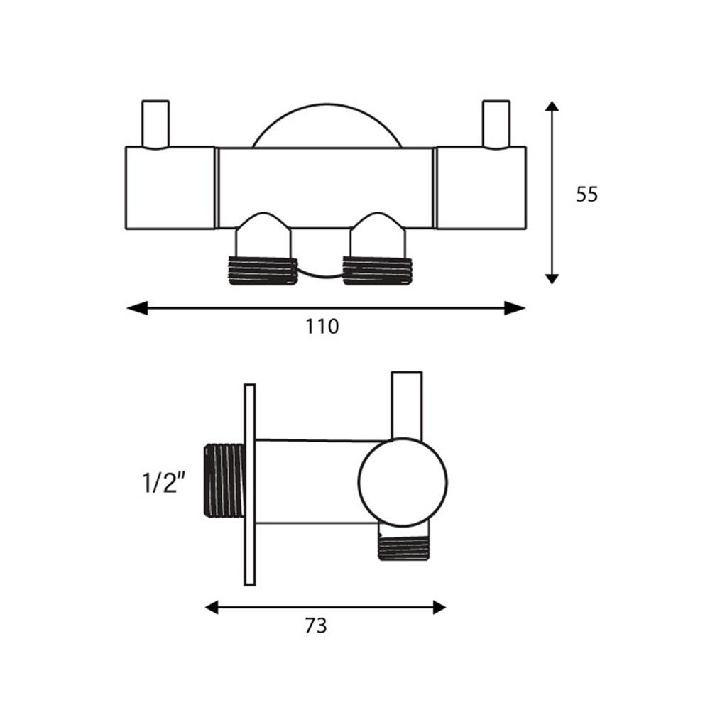 วาล์วฝักบัว 2 ทาง HONS VS3004