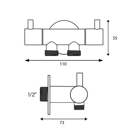 วาล์วฝักบัว 2 ทาง HONS VS3004_2