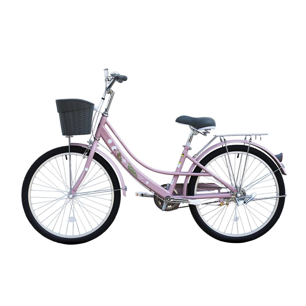 จักรยานแม่บ้าน 24 นิ้ว GRANDE สีชมพู