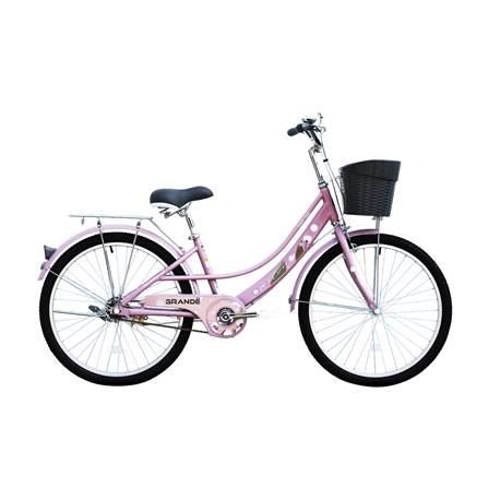 จักรยานแม่บ้าน 24 นิ้ว GRANDE สีชมพู
