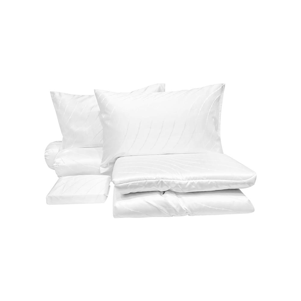 ชุดผ้าปูที่นอน 6 ฟุต (ชุด 6 ชิ้น) HOME LIVING STYLE PRIVA สี WHITE