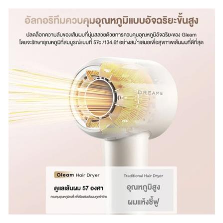 ไดร์เป่าผม DREAME HAIR GLEAM 1600 วัตต์ สีเทา_3