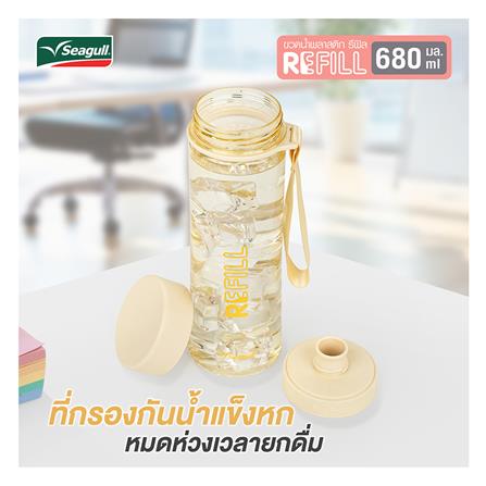 ขวดน้ำพลาสติก PC SEAGULL 680 มล. สีพีช_4