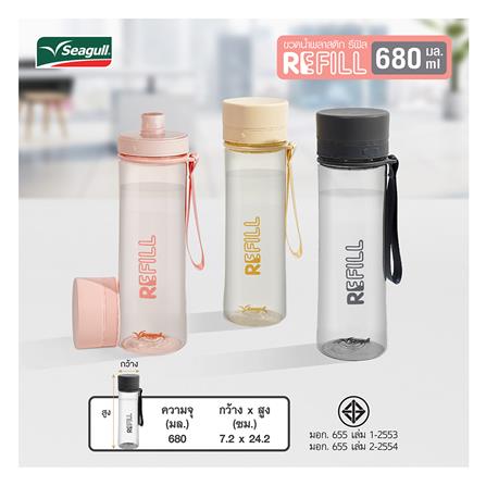 ขวดน้ำพลาสติก PC SEAGULL 680 มล. สีพีช_5