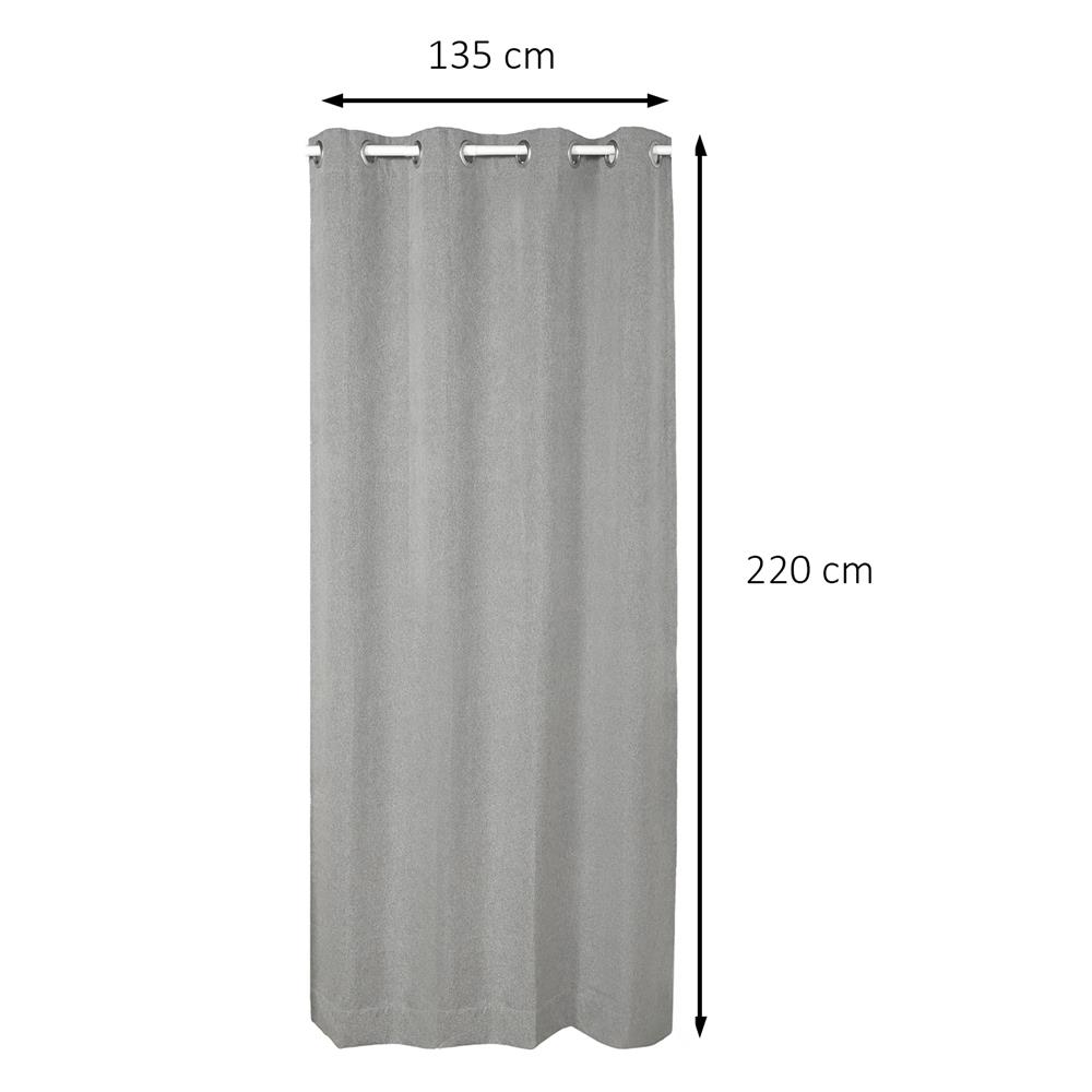 ผ้าม่าน EYELET HOME LIVING STYLE PROMPT UV 135x220 ซม. สีเทา