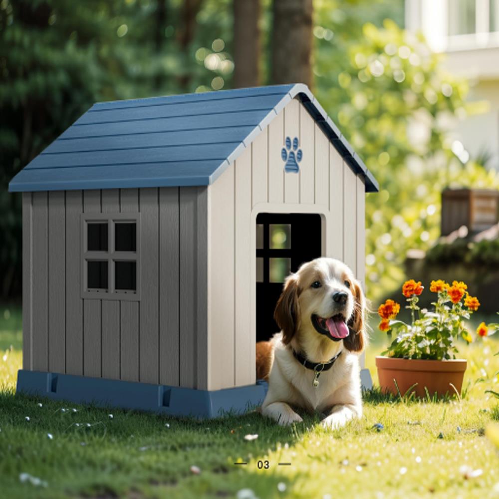 บ้านสัตว์เลี้ยง DPETT HOMEY HOUSE สีเทา-ฟ้า