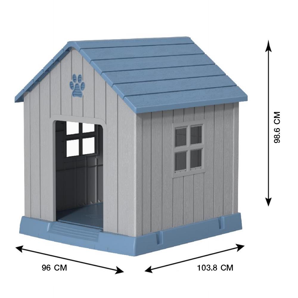 บ้านสัตว์เลี้ยง DPETT HOMEY HOUSE สีเทา-ฟ้า