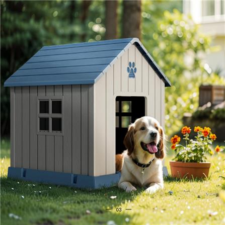 บ้านสัตว์เลี้ยง DPETT HOMEY HOUSE สีเทา-ฟ้า_1