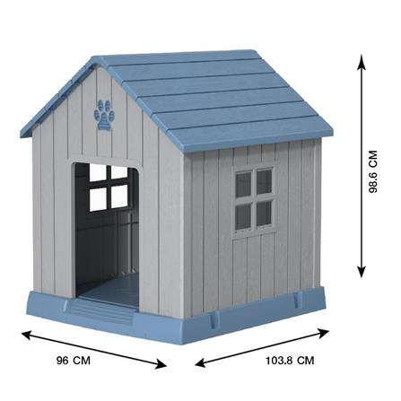 บ้านสัตว์เลี้ยง DPETT HOMEY HOUSE สีเทา-ฟ้า_2