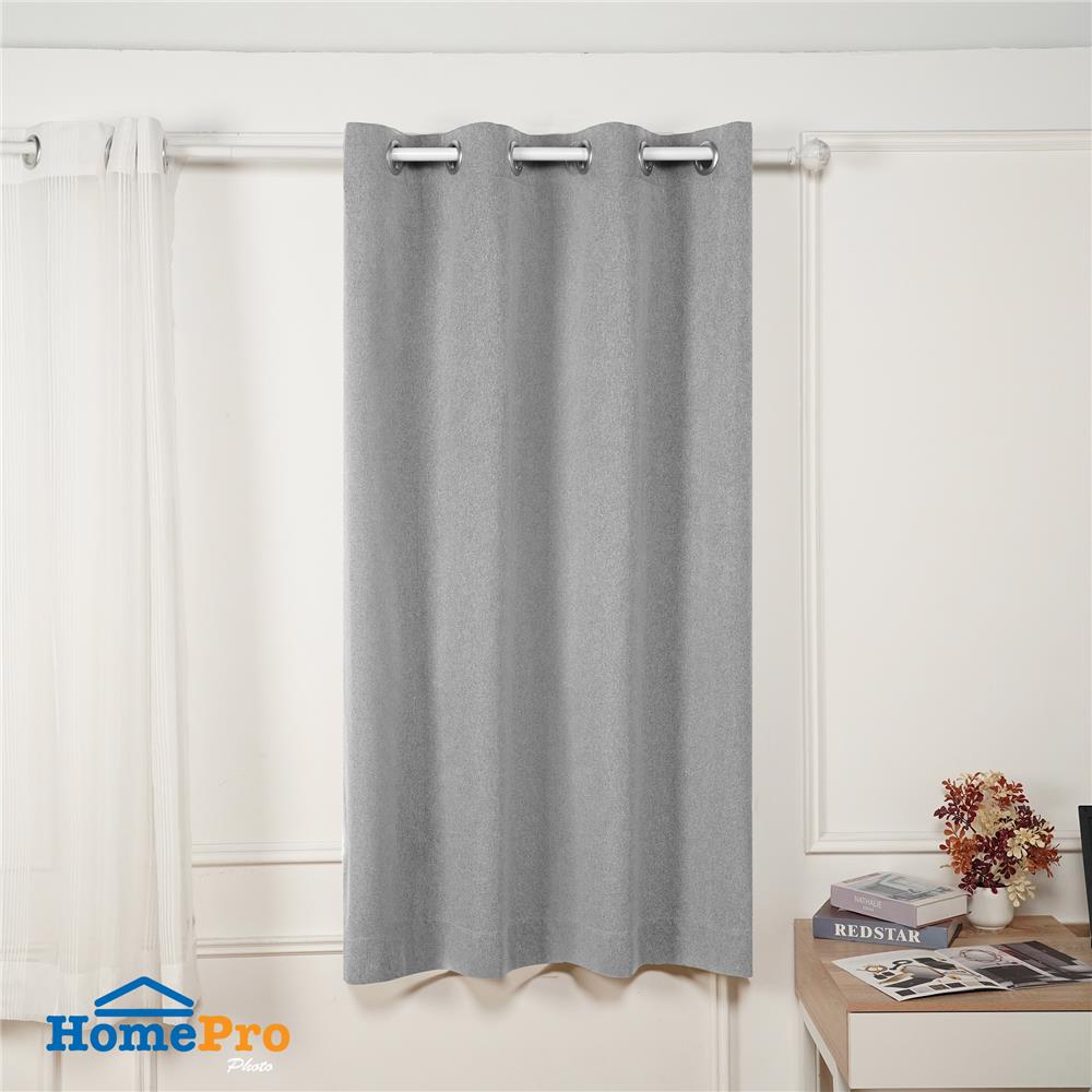 ผ้าม่าน EYELET HOME LIVING STYLE PROMPT UV 135x160 ซม. สีเทา