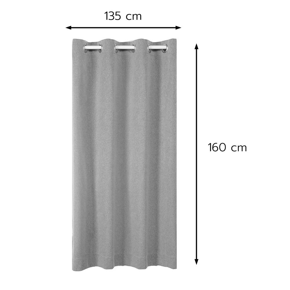 ผ้าม่าน EYELET HOME LIVING STYLE PROMPT UV 135x160 ซม. สีเทา