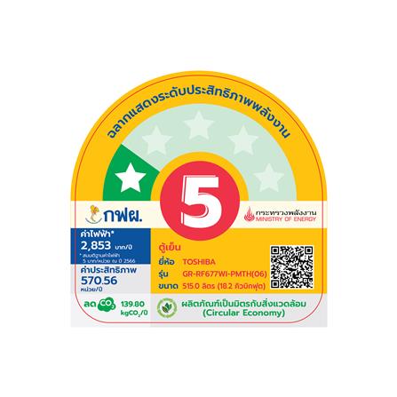 ตู้เย็น MULTI DOOR TOSHIBA GR-RF677WI-PMTH(06) 18.2 คิว สีเทาเข้ม_5