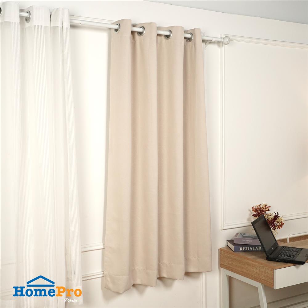 ผ้าม่าน EYELET HOME LIVING STYLE STICK UV 135x160 ซม. สีครีม