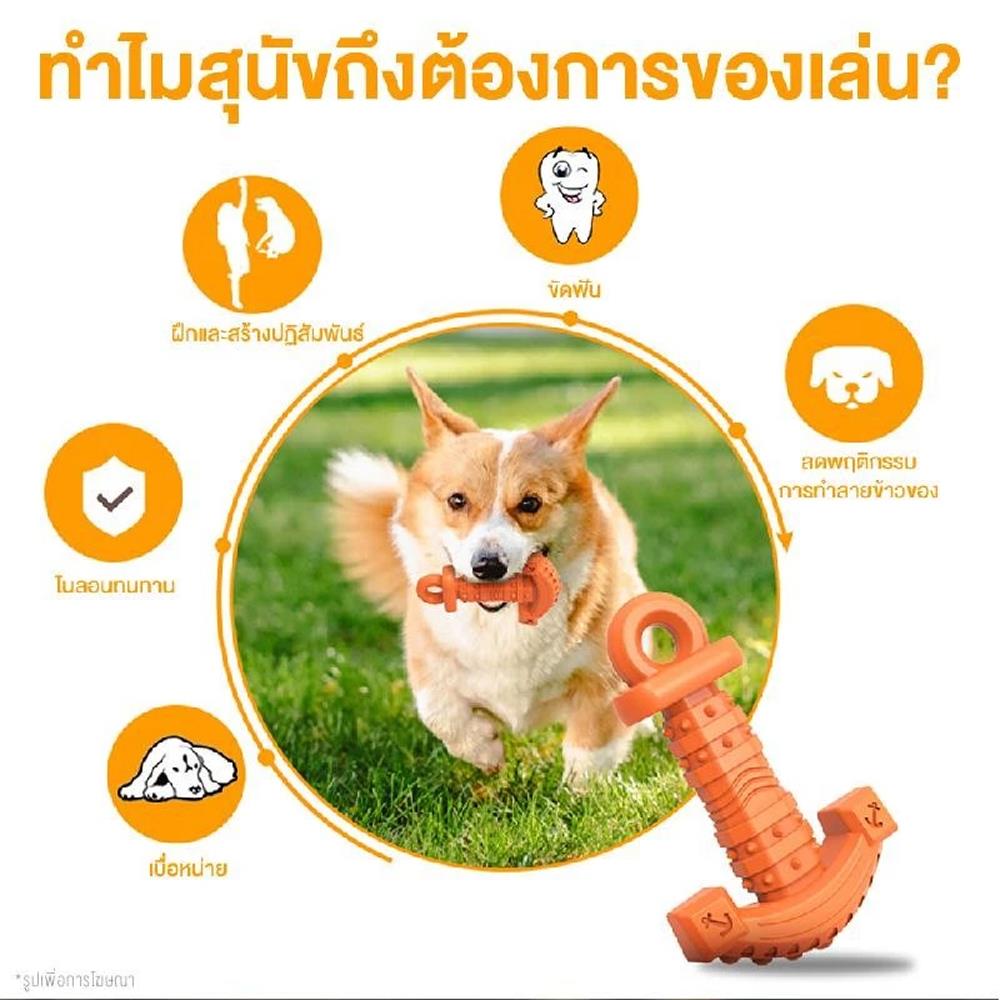 ของเล่นสุนัข MOMOVIDA DT-14 สีส้ม