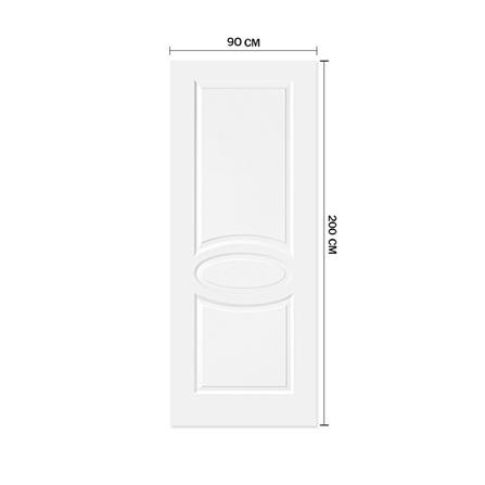 ประตูภายใน HDF ไม่เจาะลูกบิด METRO AREZZO 205 ราชาวดี 90x200 ซม. สีรองพื้น_3