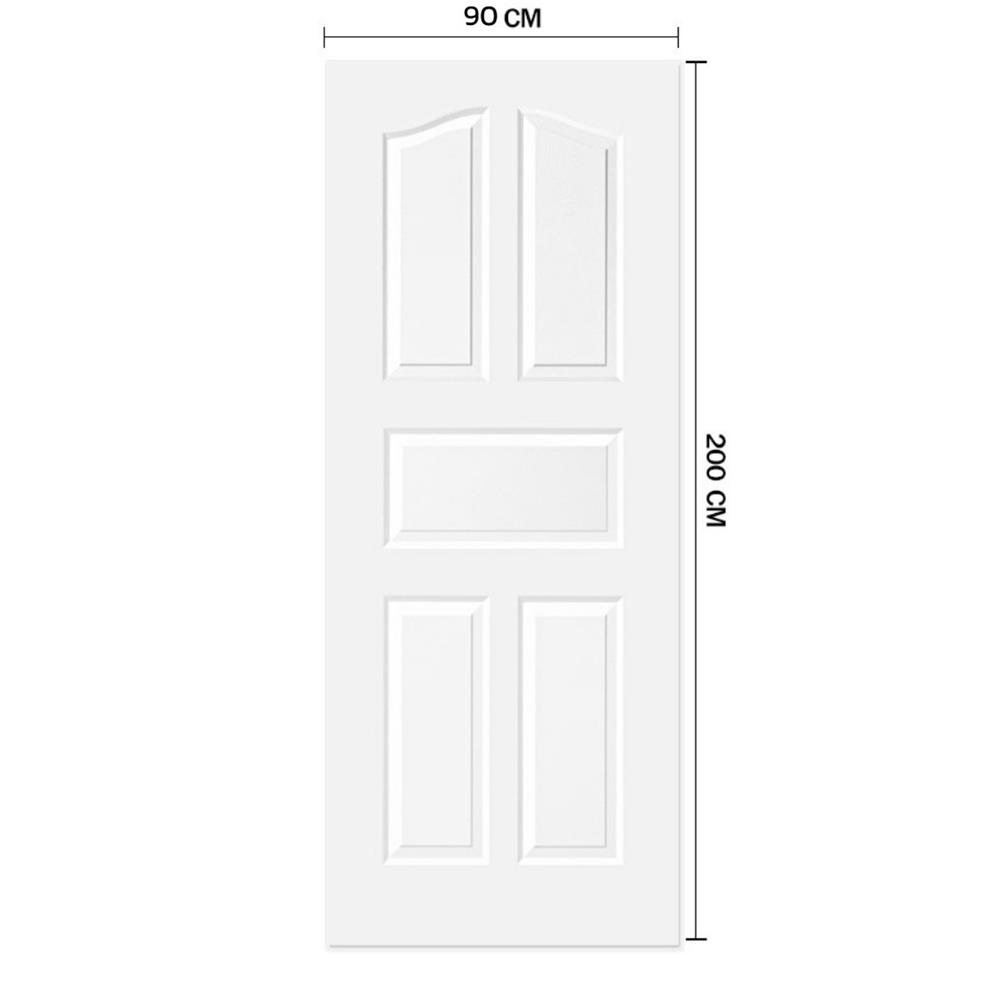 ประตูภายใน HDF ไม่เจาะลูกบิด METRO REMINI 502 เบญจพฤกษ์ 90x200 ซม. สีรองพื้น