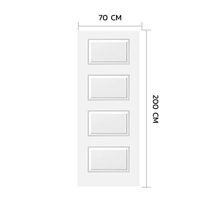 ประตูภายใน HDF ไม่เจาะลูกบิด METRO PARMA 404 ประกายพฤกษ์ 70x200 ซม. สีรองพื้น_3