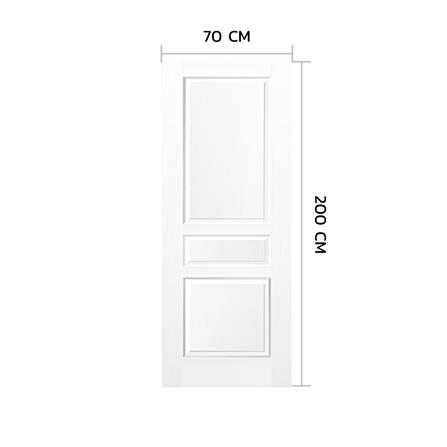 ประตูภายใน HDF ไม่เจาะลูกบิด METRO 301 รัตนพฤกษ์ 70x200 ซม. สีรองพื้น_3