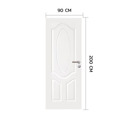 ประตูภายใน HDF ไม่เจาะลูกบิด METRO BOLOGNA 303 90x200 ซม. สีรองพื้น_3